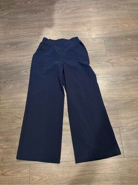 Fabletics Wide-Leg Navy Pull-On Pants